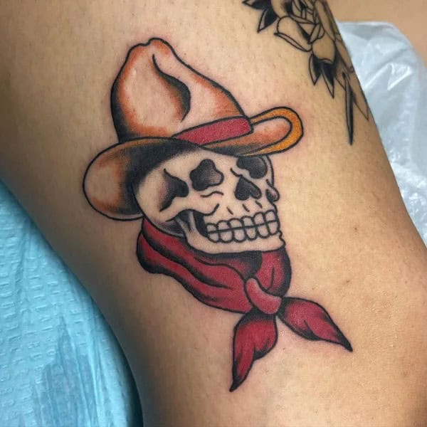 Cowboy Skull Tattoo