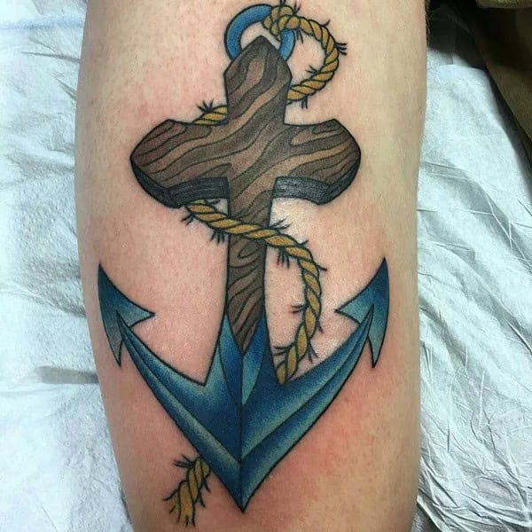 Anchor Cross Tattoo