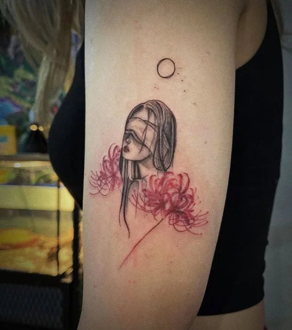 Demon Slayer Spider Lily Tattoo