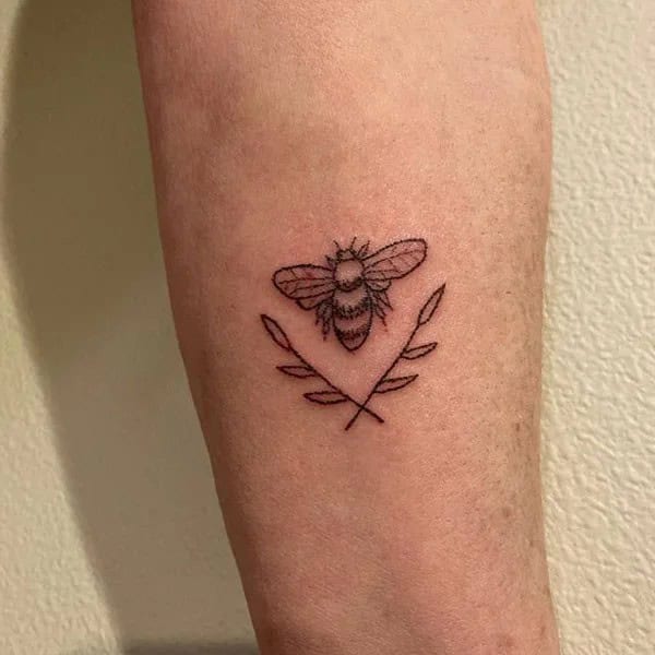 Simple Bee Tattoo