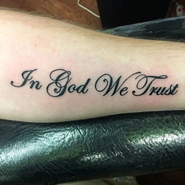 More “In God, We Trust” Tattoos To Dismiss Feelings Of Despair