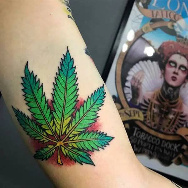 Weed Leaf Tattoo