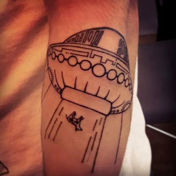 Alien Ship Tattoo