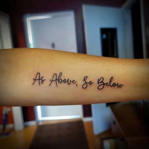 Heart “As above, so below” Tattoo