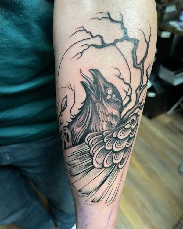 Raven Forearm Tattoo