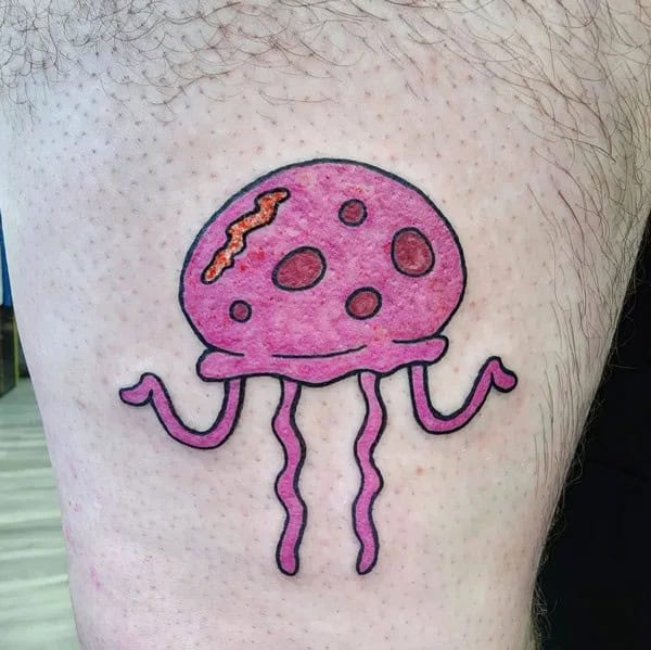 Spongebob Jellyfish Tattoo