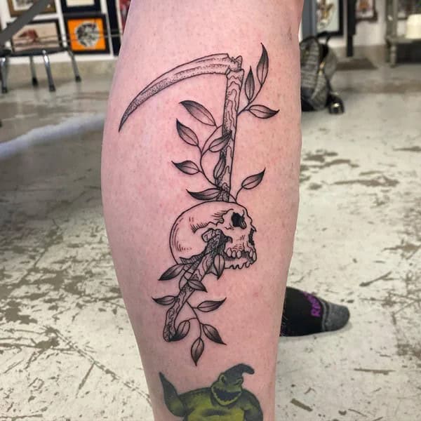 Grim Reaper Scythe Tattoo