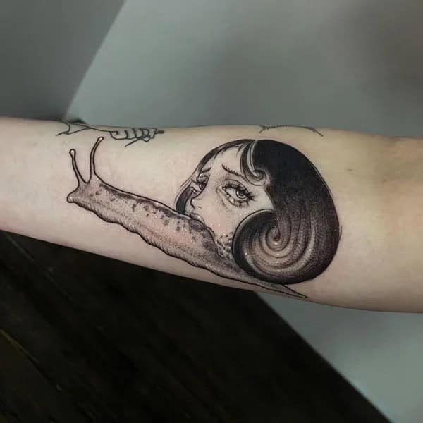 Geometric Junji Ito Tattoo