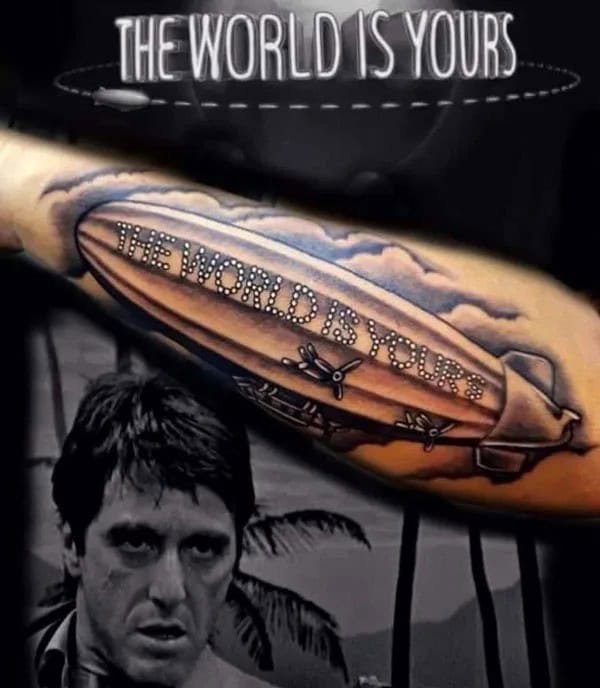 “The World Is Yours” Finger Tattoo