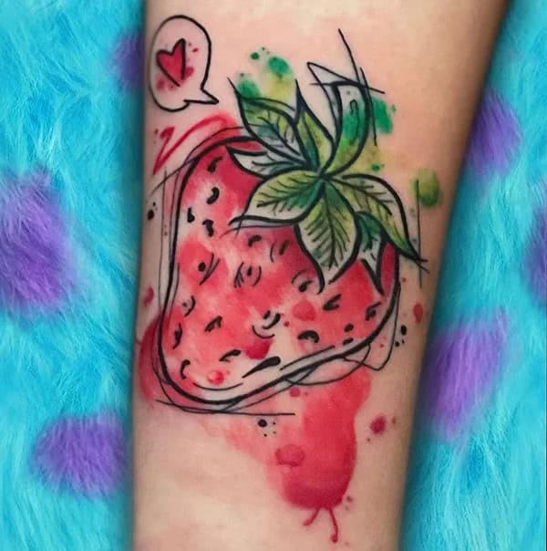 More Designs of Strawberry Tattoos To Check Out This Instant