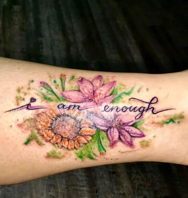 More “I Am Enough” Tattoos To Enhance Your Dignity