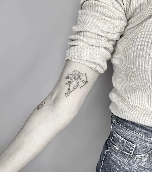 Small Cupid Tattoo