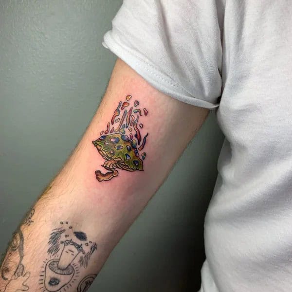 Trippy Mushroom Tattoo