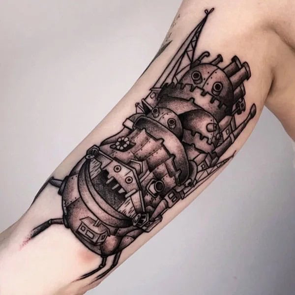 Sleeve Howl’s Moving Castle Tattoo