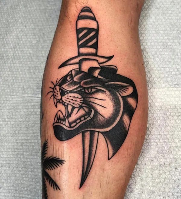 Black Panther Arm Tattoo