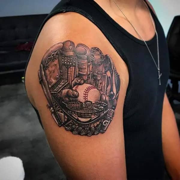 Baseball Arm Tattoo