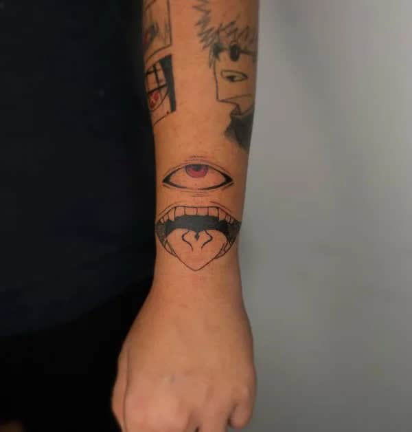 “Jujutsu Kaisen” Neck Tattoo