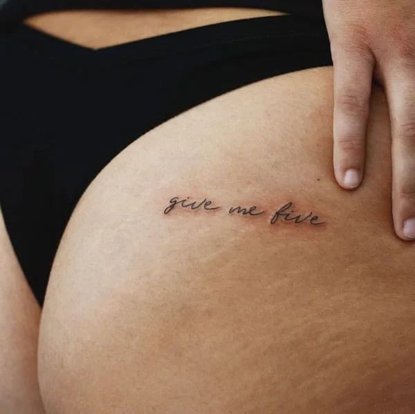 Bite Me Butt Tattoo