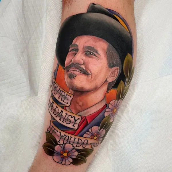 Doc Holliday Chest Tattoo