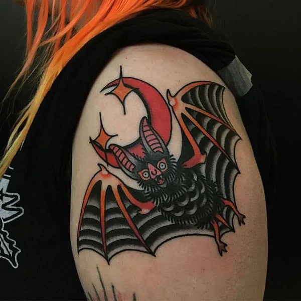 Bat Tattoo On Hand