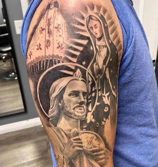 San Judas Flag Tattoo