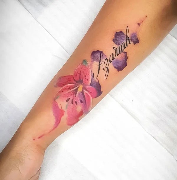 Forearm Name Tattoo