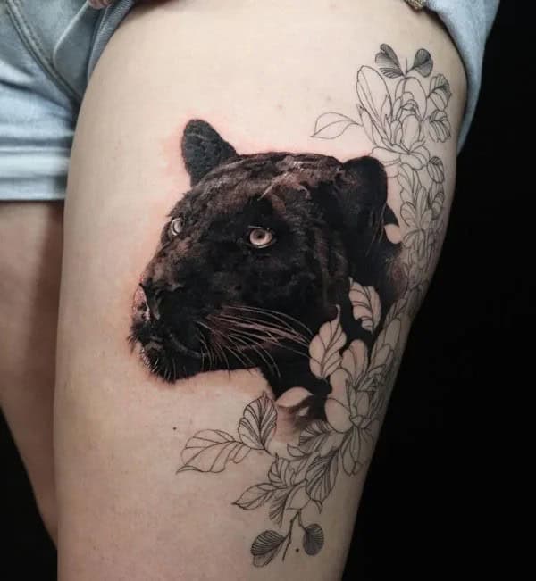 Black Panther Arm Tattoo