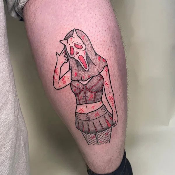 Ghostface Tattoo On Arm