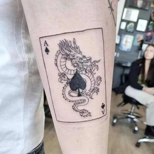 Ace of Spades Dragon Tattoo