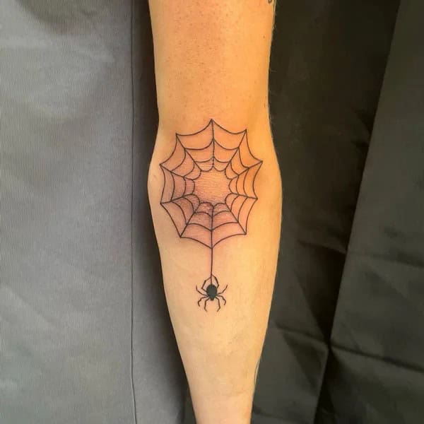 Spider Web Prison Tattoo