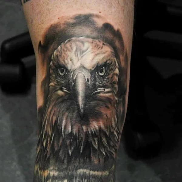 Eagle Knee Tattoo