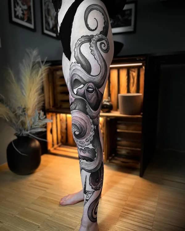 Kraken Leg Tattoo