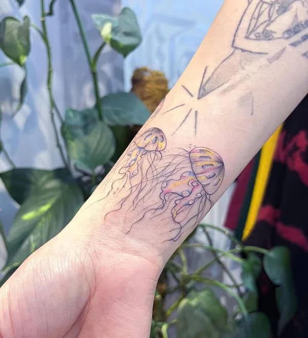 Jellyfish Tattoo on Wrist