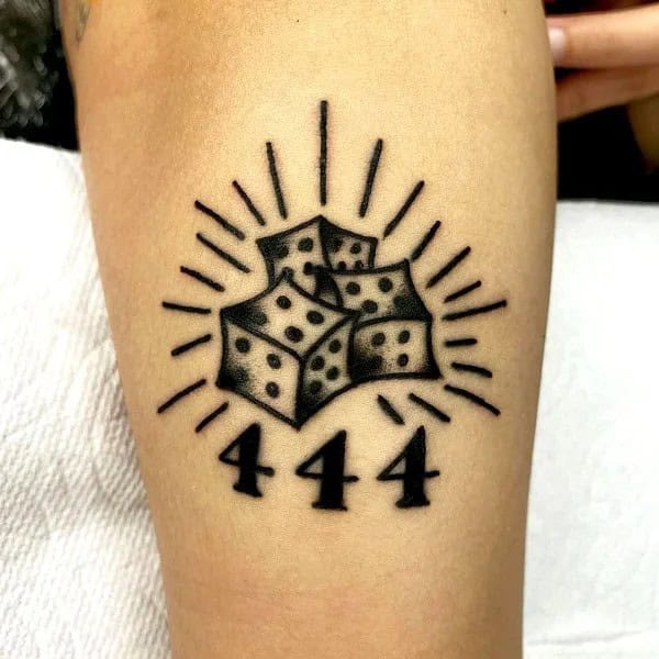 444 Dice Tattoo