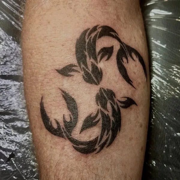 Tribal Koi Fish Tattoo