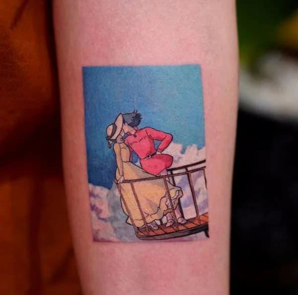 Sleeve Howl’s Moving Castle Tattoo