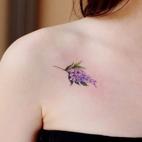 Minimalist Wisteria Tattoo