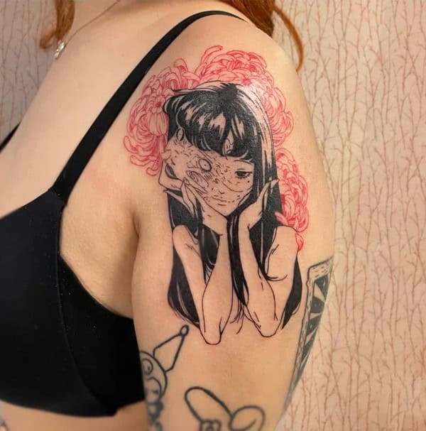 Geometric Junji Ito Tattoo