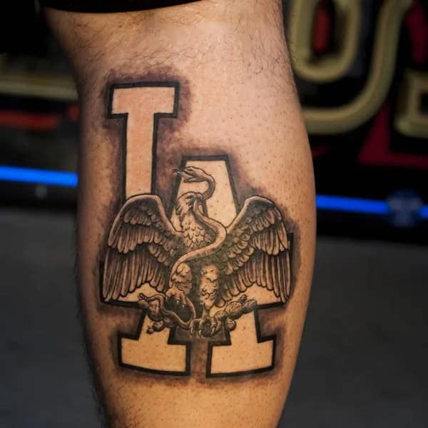 Mexican Eagle Chest Tattoo