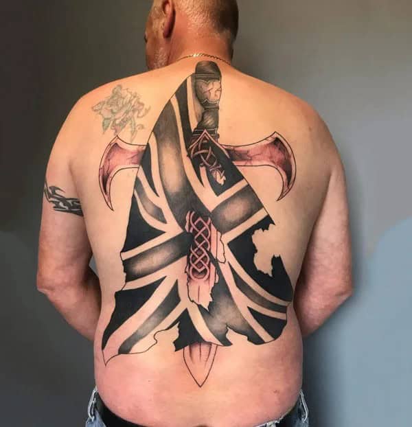 Sword Back Tattoo