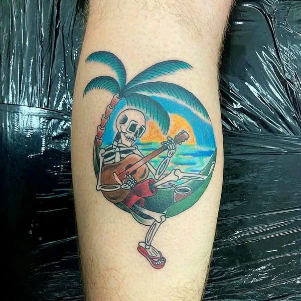 Traditional Palm Tree Tattoo