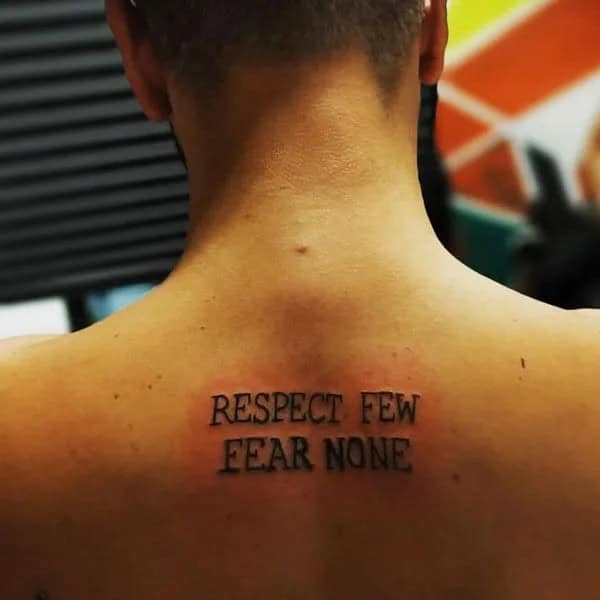 Fear None Skull Tattoo