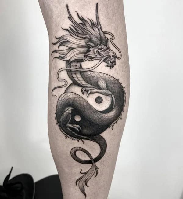 Dragon Yin Yang Tattoo