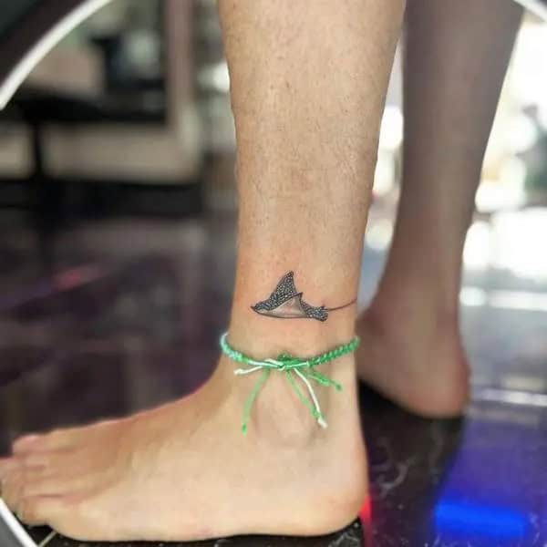 Stingray Ankle Tattoo