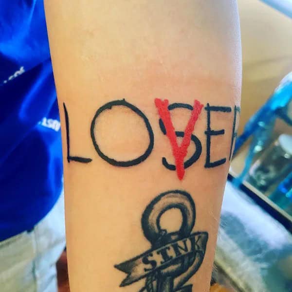 Evil Loser Lover tattoo