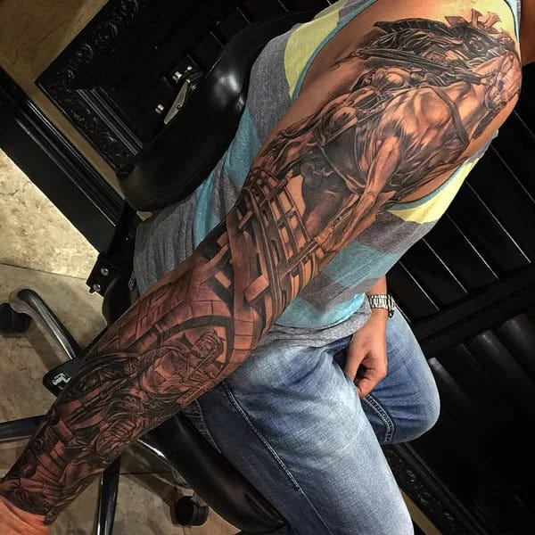 Warrior Sleeve Tattoo