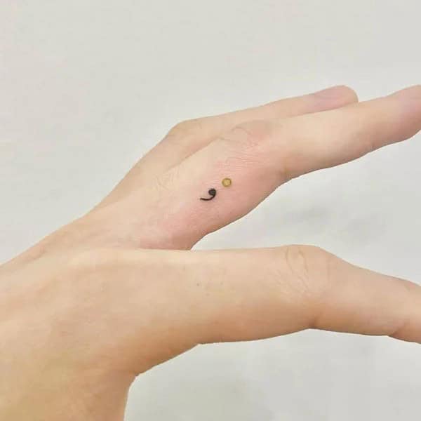 Hidden Semicolon Tattoo