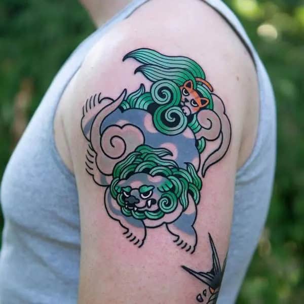 Cute Foo Dog Tattoo