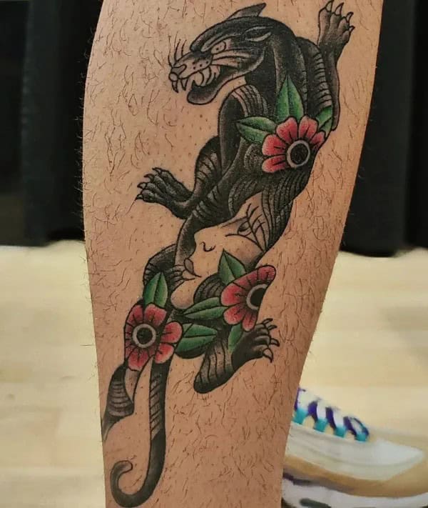 Black Panther Arm Tattoo