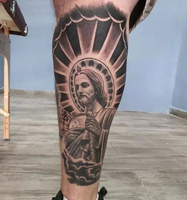 San Judas Flag Tattoo